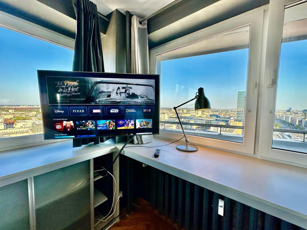 Super Apartament Grey Centrum 2X Metro Fast Wifi 300 Mbs Netflix Appletv Smarttv Spotify Panorama Miasta Варшава Экстерьер фото