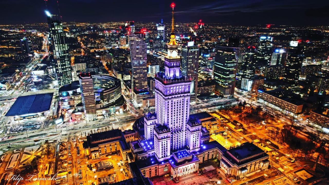 Super Apartament Grey Centrum 2X Metro Fast Wifi 300 Mbs Netflix Appletv Smarttv Spotify Panorama Miasta Варшава Экстерьер фото