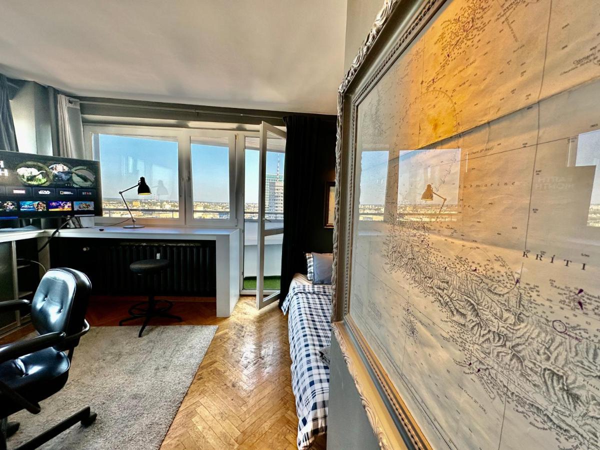 Super Apartament Grey Centrum 2X Metro Fast Wifi 300 Mbs Netflix Appletv Smarttv Spotify Panorama Miasta Варшава Экстерьер фото