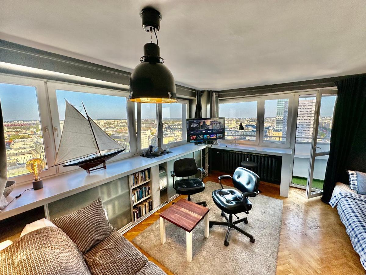 Super Apartament Grey Centrum 2X Metro Fast Wifi 300 Mbs Netflix Appletv Smarttv Spotify Panorama Miasta Варшава Экстерьер фото